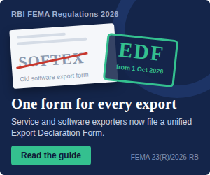 RBI FEMA 2026 unified Export Declaration Form replaces SOFTEX RBI FEMA 2026 unified Export Declaration Form replaces SOFTEX